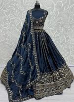 Satin Chiffon Morpich Wedding Wear Sequinned Lehenga Choli